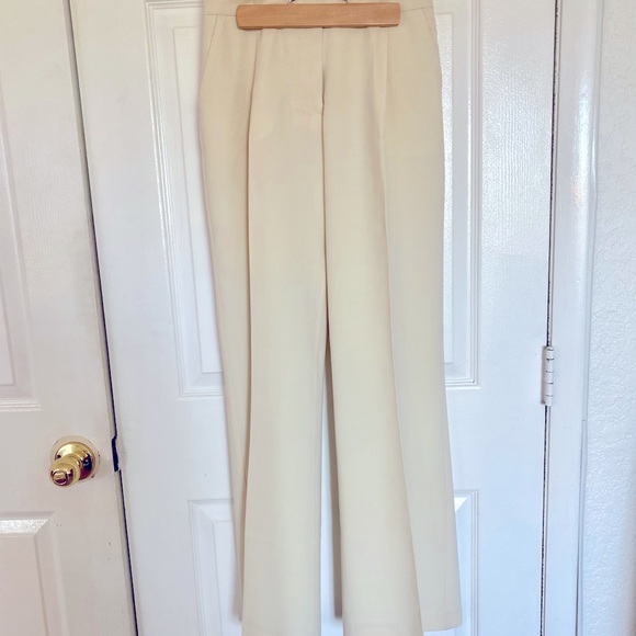 bebe Pants - Bebe Vintage Pleated Wide Leg Trousers Size 0 Creme